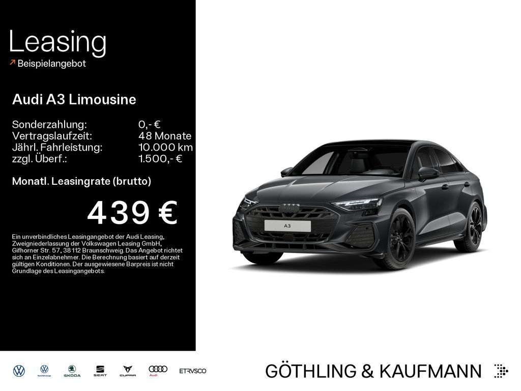 Bild des Angebotes Audi A3 Limousine S line TFSI quattro 150kW S tronic*