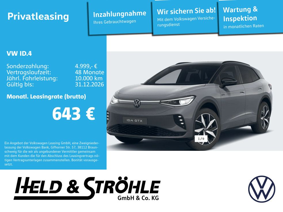 Volkswagen ID.4 GTX 4M IQ.LED AHK 360° TRAVEL 20" NAVI IDA