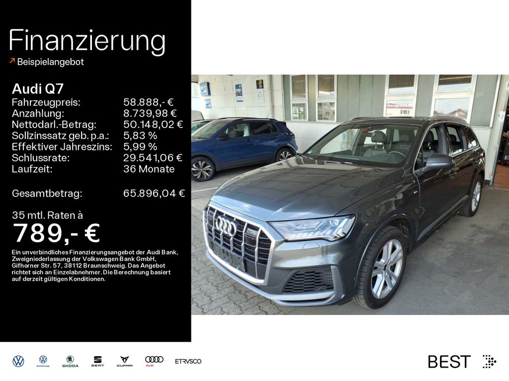 Bild des Angebotes Audi Q7 S line 55 TFSI AHK, Tour, Matrix, virtual, B&