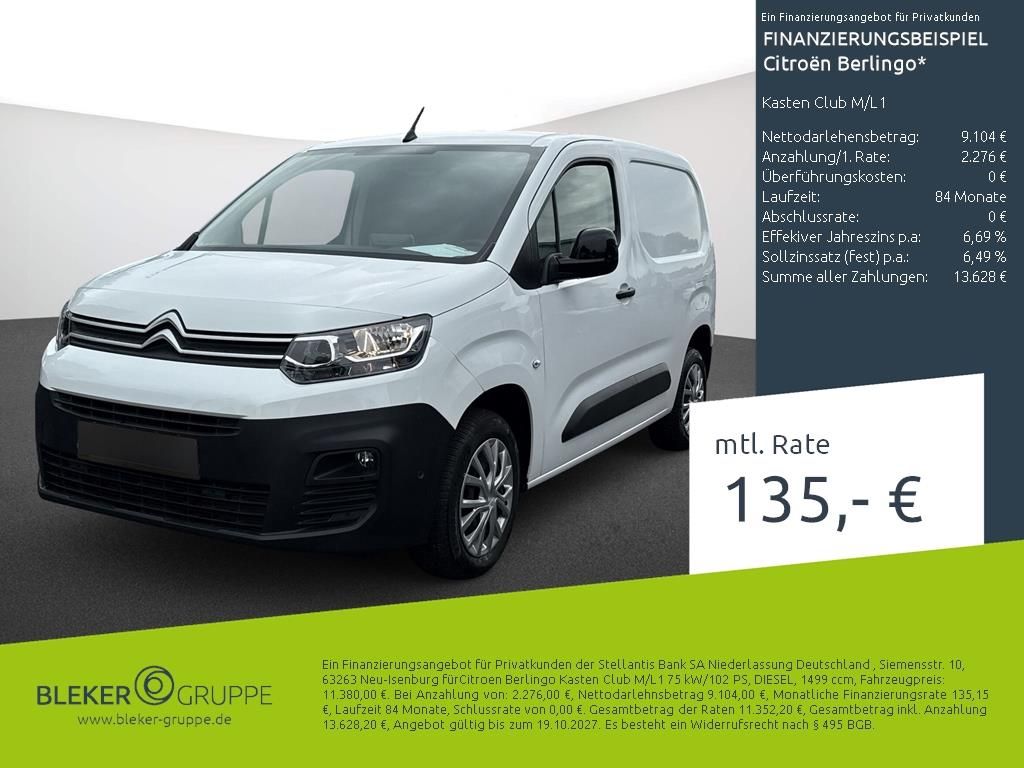 Bild des Angebotes Citroën Berlingo Kasten Club M/L1