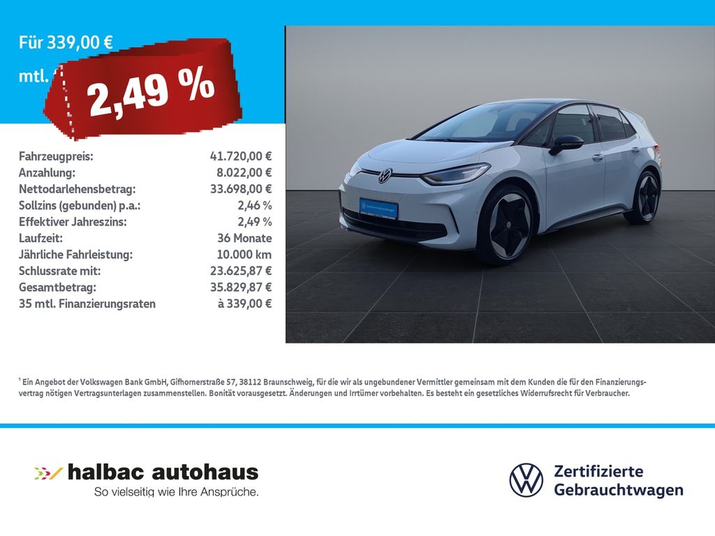 Bild des Angebotes Volkswagen ID.3 Pro S  170kW  +1,49%+WR+WÄRMEP+NAVI+MATRIX+