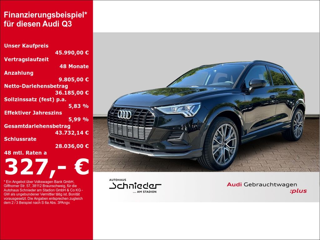 Bild des Angebotes Audi Q3 ADVANCED 40 TFSI QUATTRO+AHK+LEDER+LED+VIRTUA