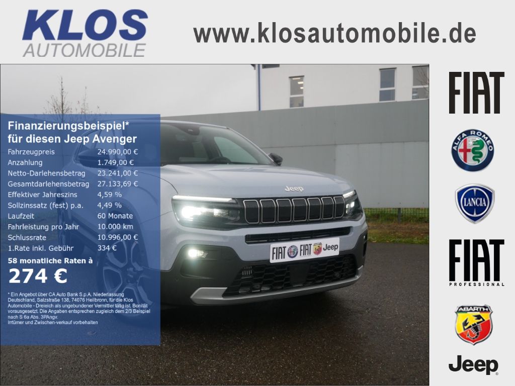 Bild des Angebotes Jeep Avenger SUMMIT 1.2 T3 100 PS INFO KOMFORT