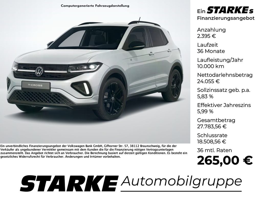 Volkswagen T-Cross 1.0 TSI DSG R-Line Black Style IQ Light