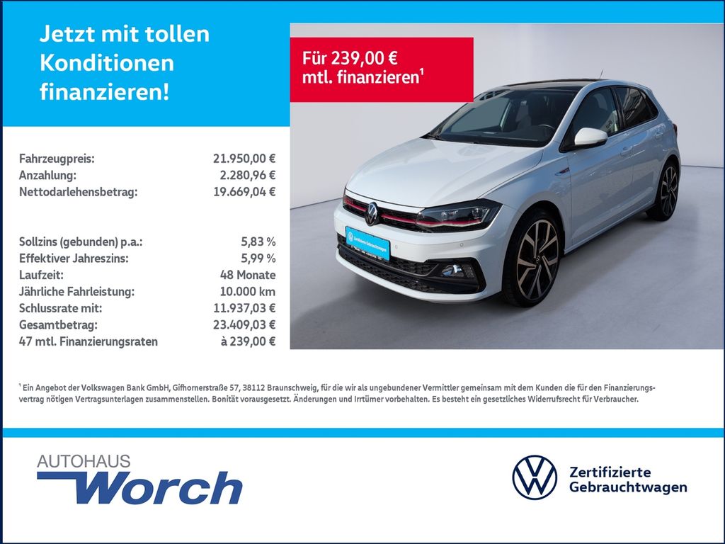 Bild des Angebotes Volkswagen Polo GTI 2.0 TSI DSG Navi/ACC/SHZ