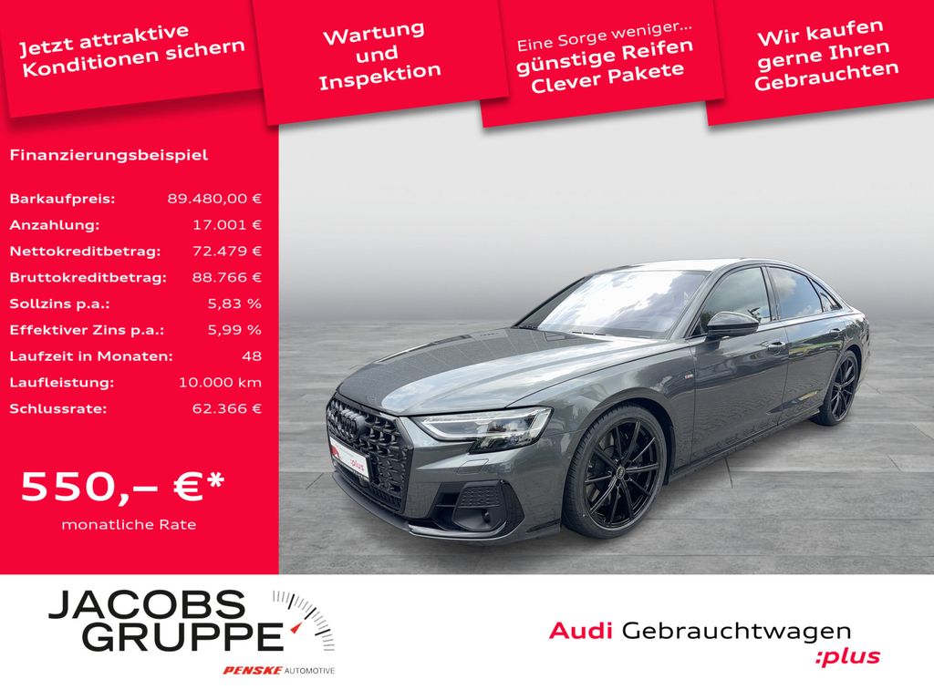 Bild des Angebotes Audi A8 60TFSI S line Black+/Exclusive/187UPE/Vollled