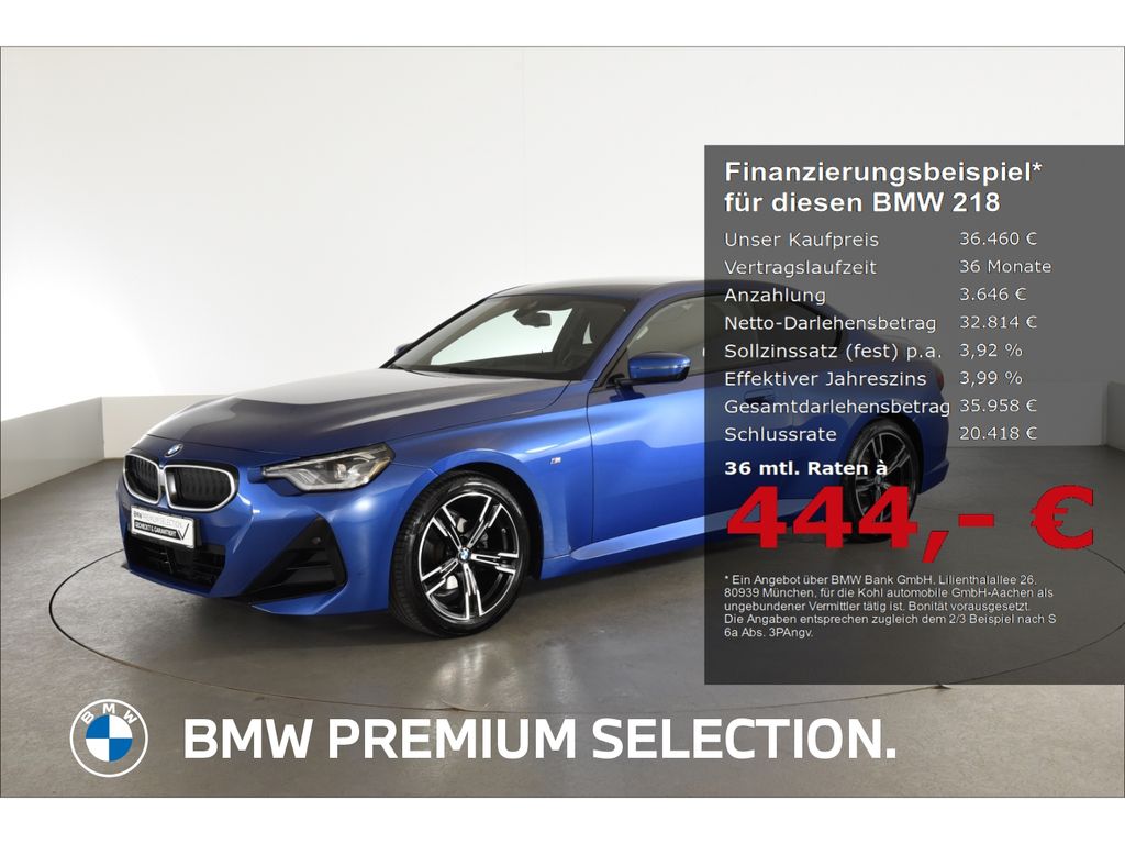 Bild des Angebotes BMW 218 i Coupe M Sport Live Cockpit Plus Komfortzug