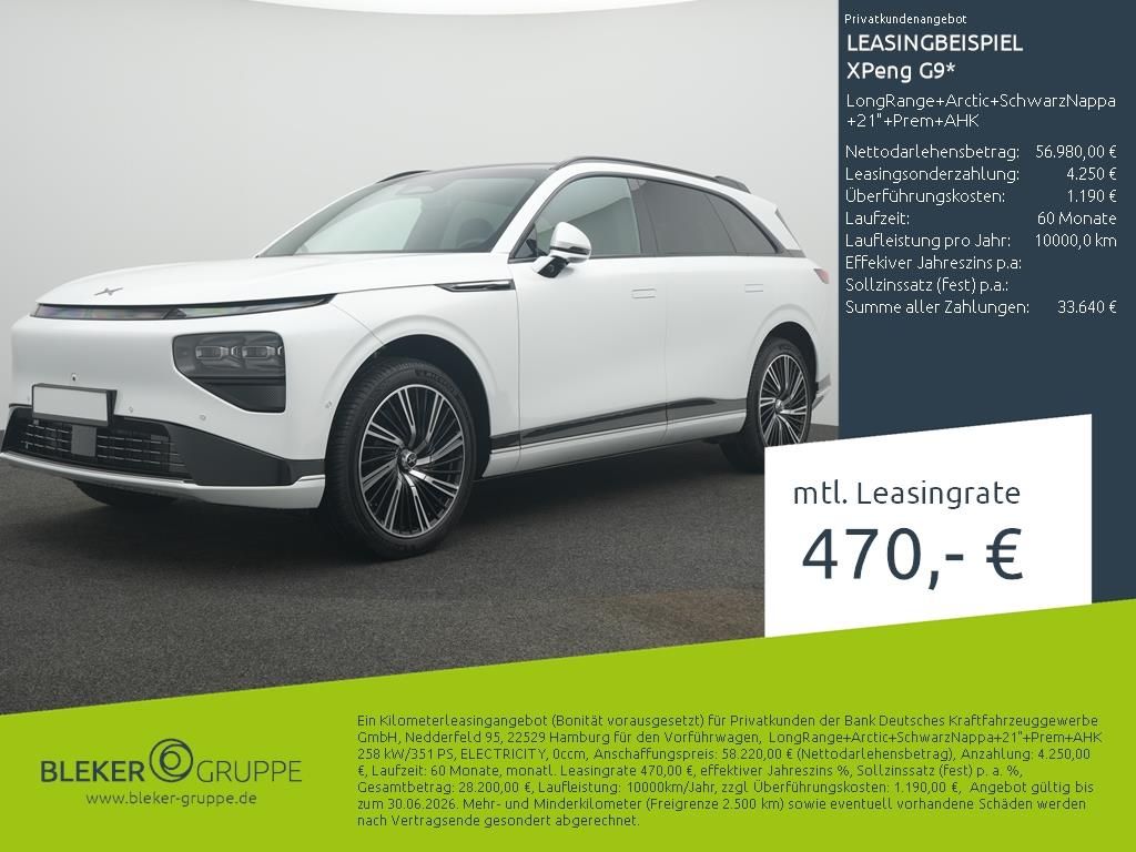 Bild des Angebotes XPENG G9 LongRange+Arctic+SchwarzNappa+21"+Prem+AHK