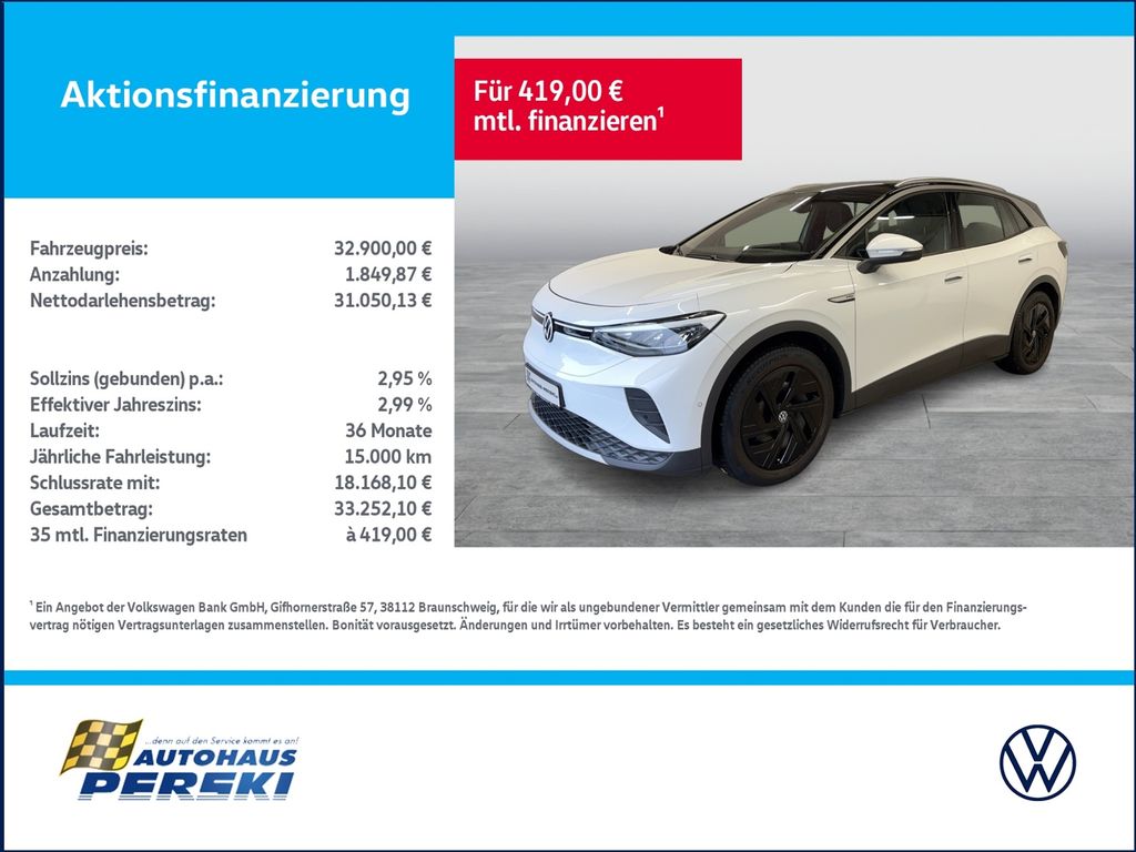 Bild des Angebotes Volkswagen ID.4 Pro Performance150 kW m. Infotainment-Pake