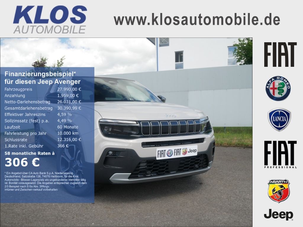 Bild des Angebotes Jeep Avenger SUMMIT e-Hybrid 1.2 110 PS DCT6 SCHIEBED