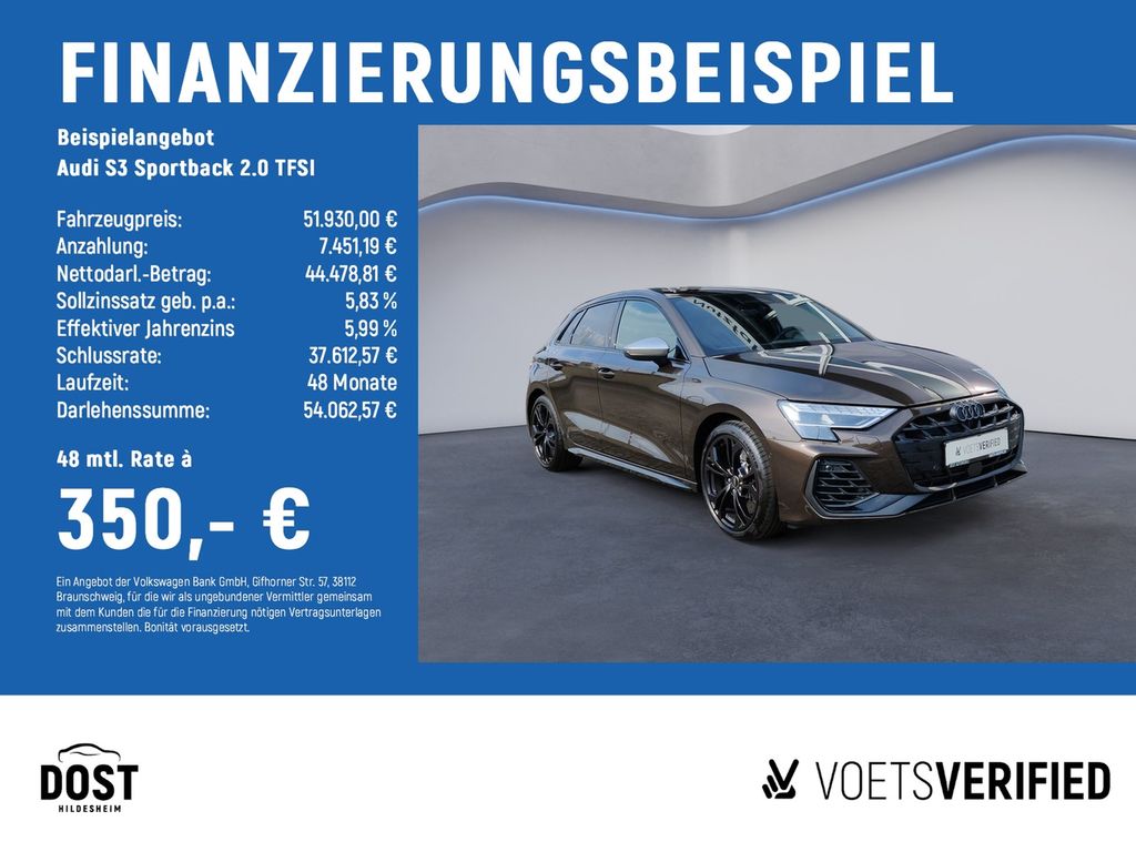 Bild des Angebotes Audi S3 Sportback 2.0 TFSI MATRIX-LED+HuD+AreaView