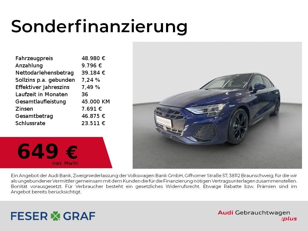 Bild des Angebotes Audi A3 Limousine S line TFSI quattro 150 kW S tronic