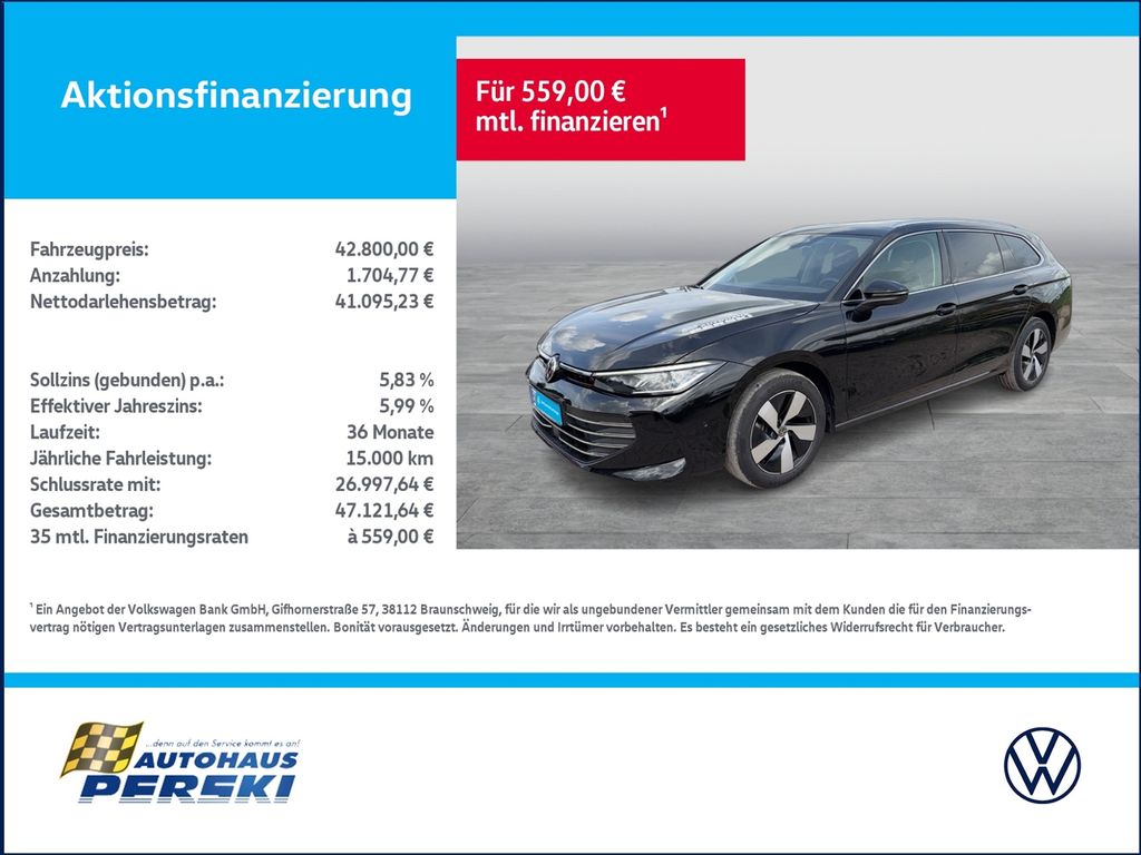 Bild des Angebotes Volkswagen Passat Variant 1.5 eTSI Business DSG KLIMA, NA