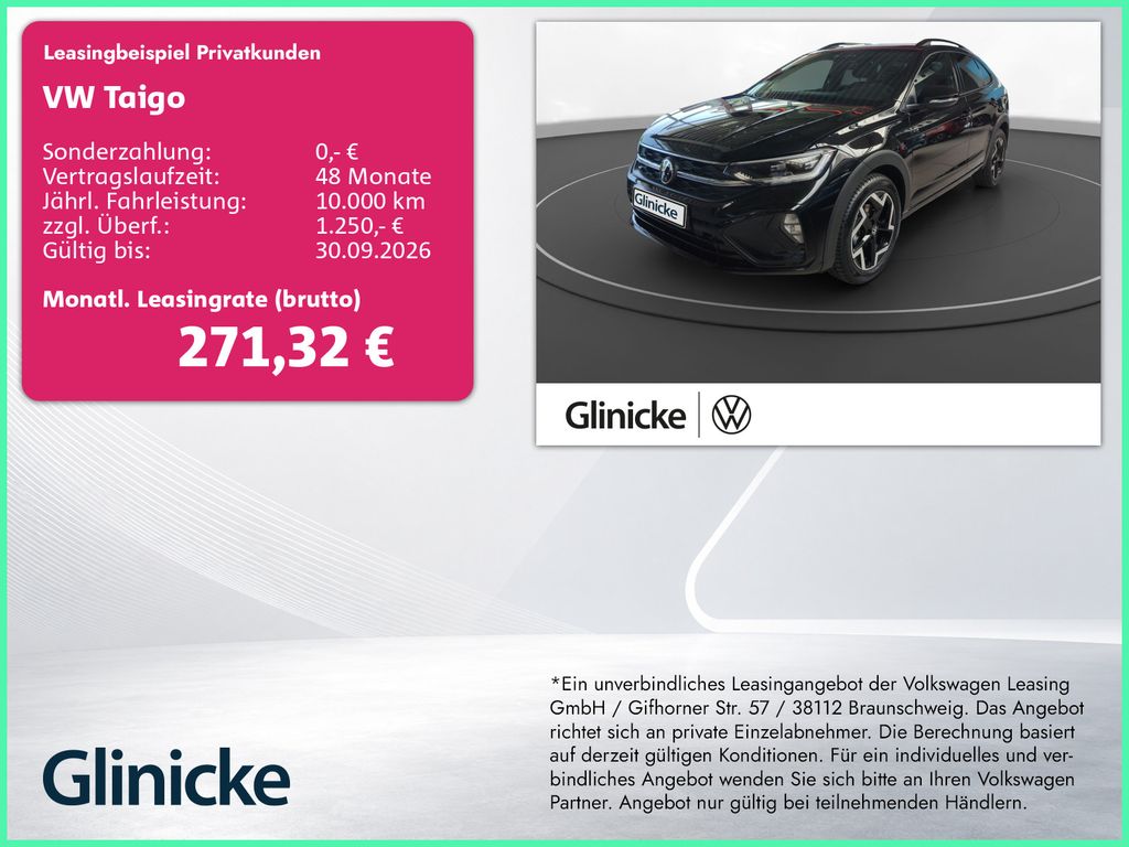 Bild des Angebotes Volkswagen Taigo R-Line 1,0 l TSI 85 kW (116 PS) 7-Gang-Dop