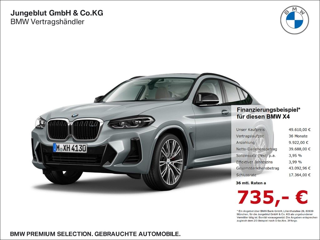 Bild des Angebotes BMW X4 M40d AHK/Lenkrad&Sitzhg./Panoramadach/Laserli