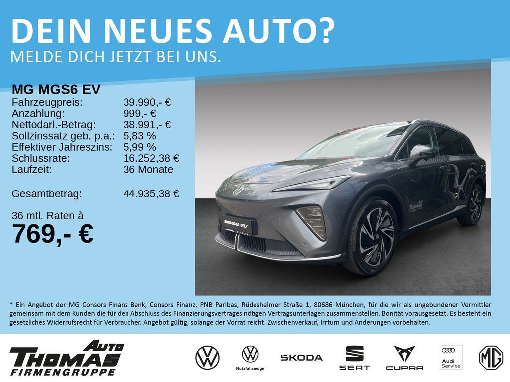 Bild des Angebotes MGS6 EV LUXURY AWD LED NAVI 360 GRAD KAMERA PDC