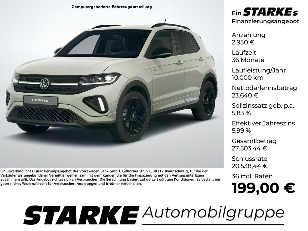 Volkswagen T-Cross 1.0 TSI DSG R-Line Black Style Navi LED