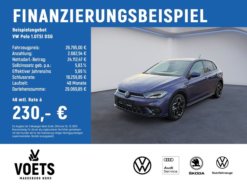 Bild des Angebotes Volkswagen Polo 1.0TSI DSG R-Line LED+NAVI+RFK+ACC+DAB+