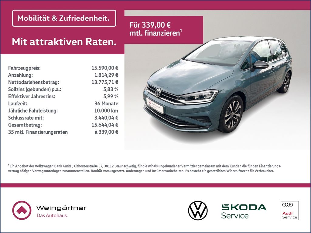 Bild des Angebotes Volkswagen Golf Sportsvan 1.0 TSI IQ.Drive, AHK, LED, ACC,