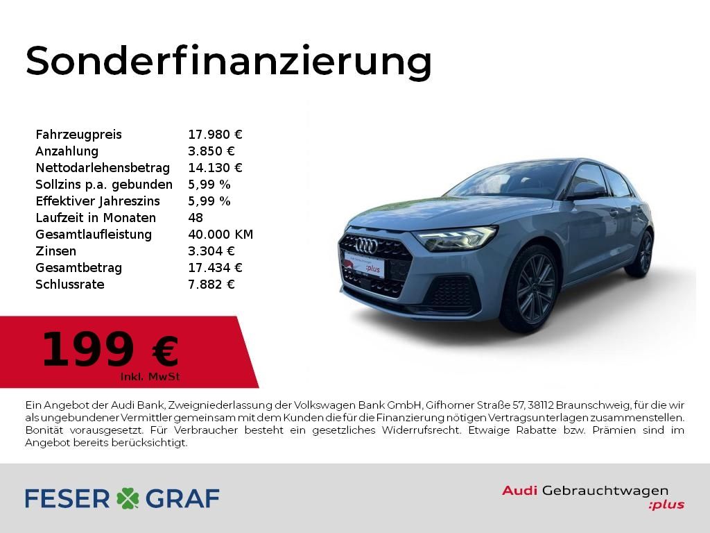 Bild des Angebotes Audi A1 Sportback Advanced 30TFSI LED/Einparkhilfe/Kl