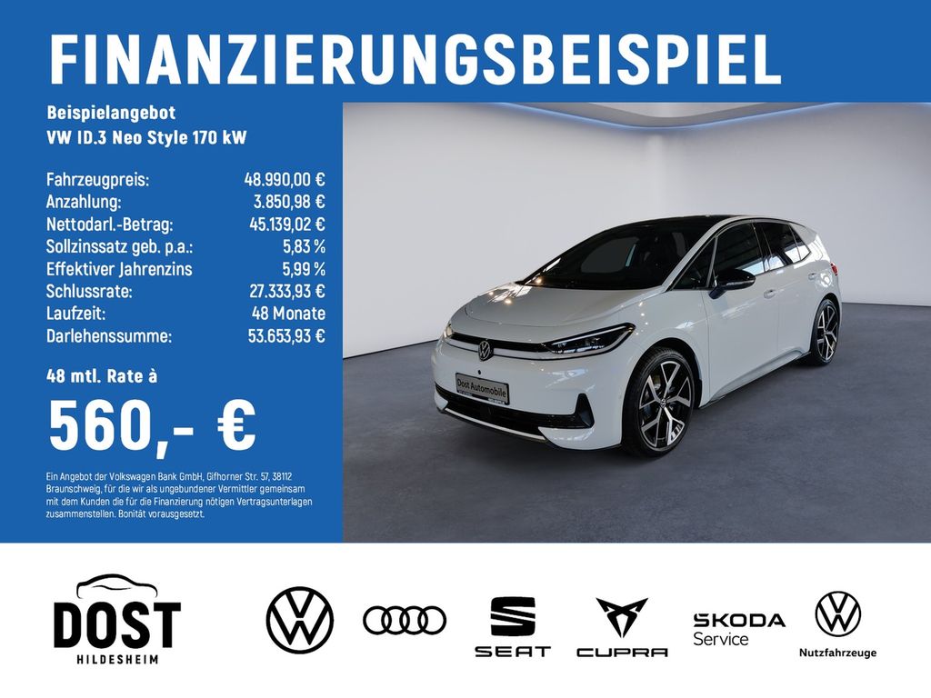 Bild des Angebotes Volkswagen ID.3 Neo Style 170 kW PANO+WKR+IQ.DRIVE PRO