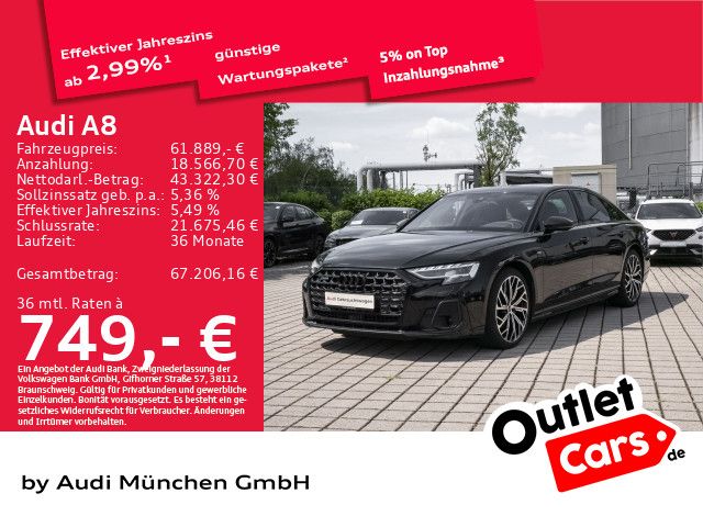 Bild des Angebotes Audi A8 50 TDI qu. tiptr. S line Luftfed./ACC/Virtual