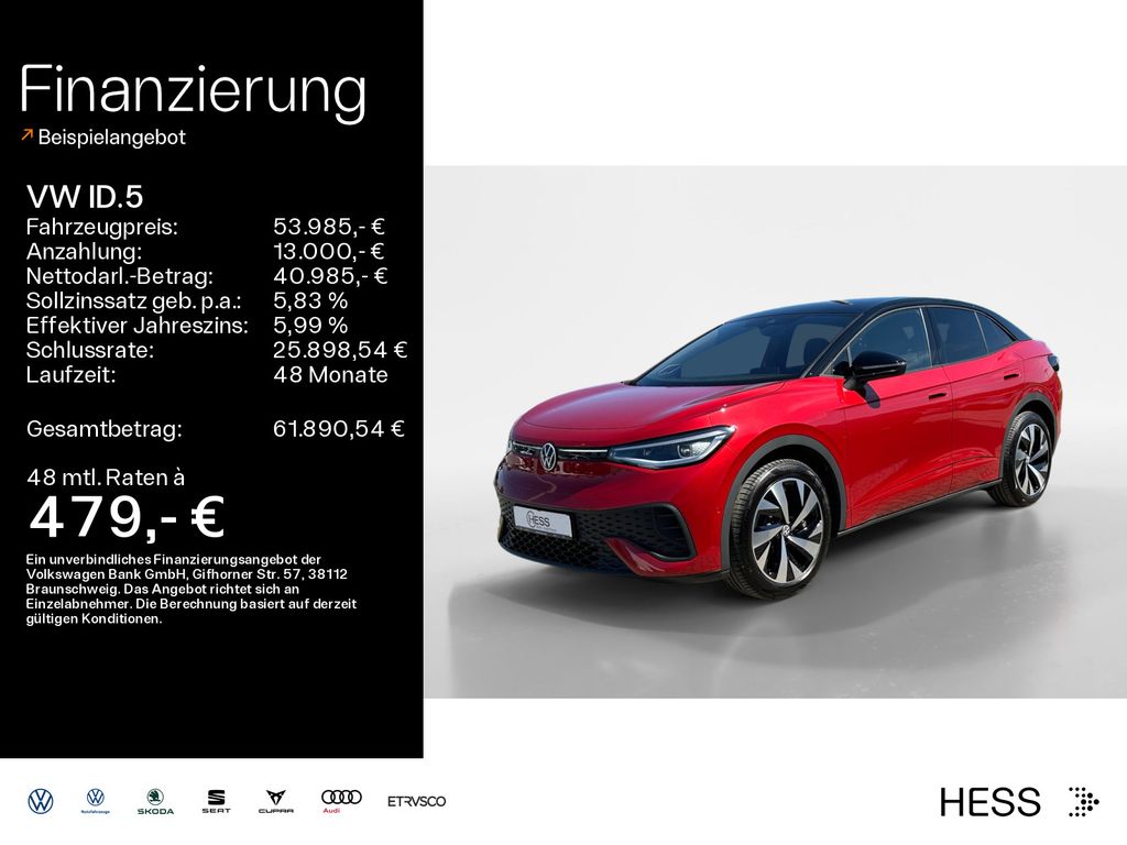 Bild des Angebotes Volkswagen ID.5 Pro 77 kWh SHZ*Wärmepumpe*NAV*IQ.LIGHT
