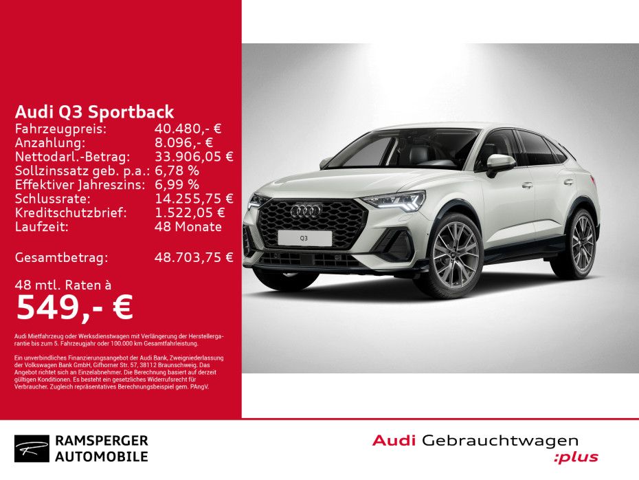 Bild des Angebotes Audi Q3 Sportback 35 TFSI Matrix ACC Kamera Navi