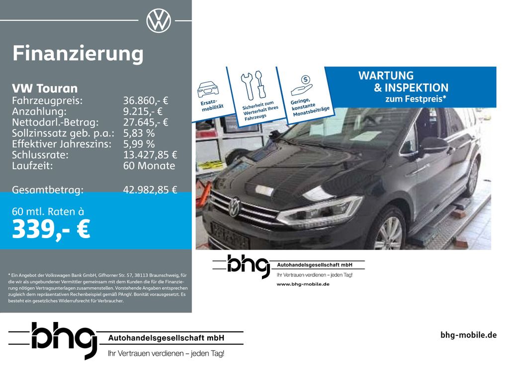 Bild des Angebotes Volkswagen Touran 1.5 TSI DSG Highline