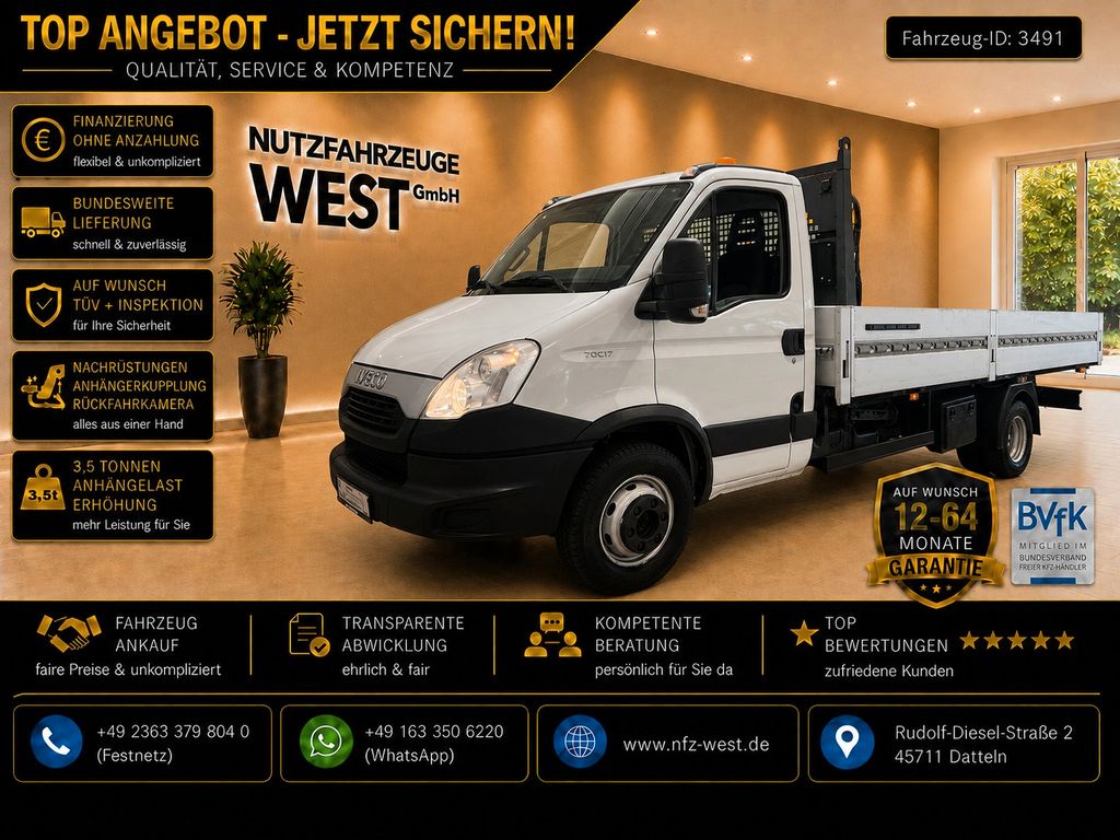 Bild des Angebotes Iveco Daily 70c17 XXL Maxi Pritsche 5.200mm*Kran 1T*