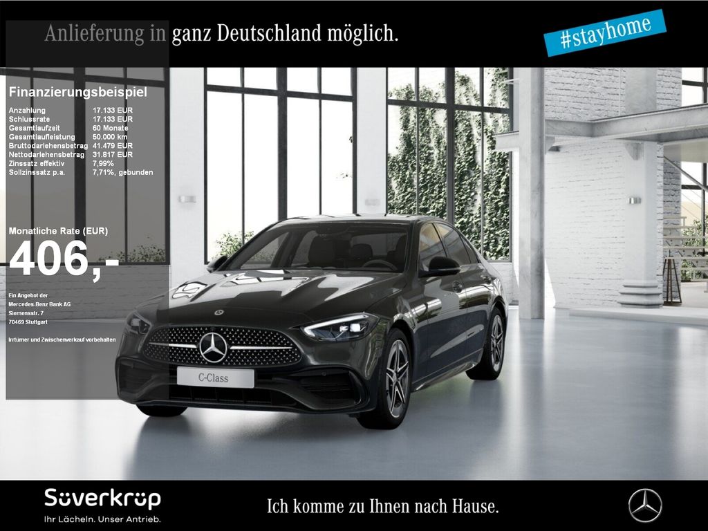 Bild des Angebotes Mercedes-Benz C 200 d AMG NIGHT MEMO 360 AHK DISTR KAMERA SPUR