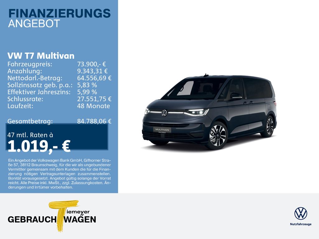 Bild des Angebotes Volkswagen T7 Multivan 2.0 DSG Generation LED LM18 ACC