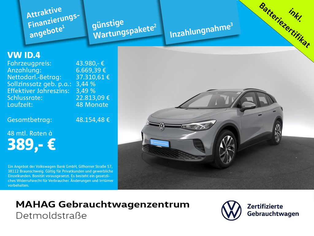 Bild des Angebotes Volkswagen ID.4 Pro 210kW WärmePu CCS LED Navi AHK ParkAssi