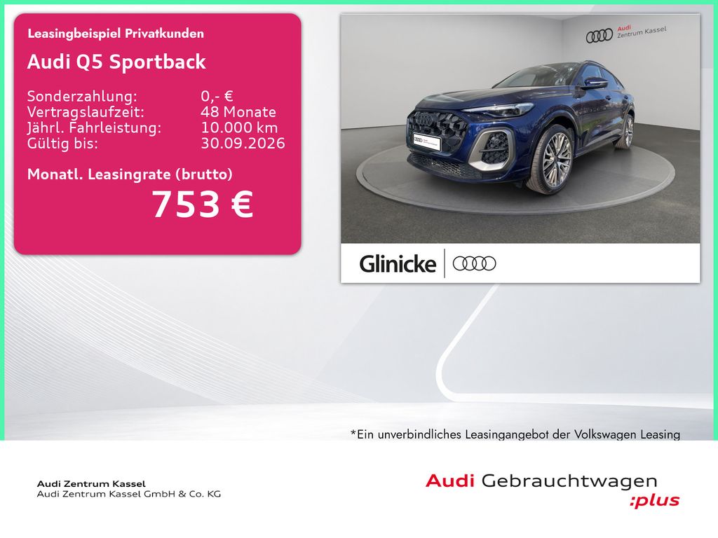 Bild des Angebotes Audi Q5 Sportback TFSI qu. S line Matrix Memory 360°