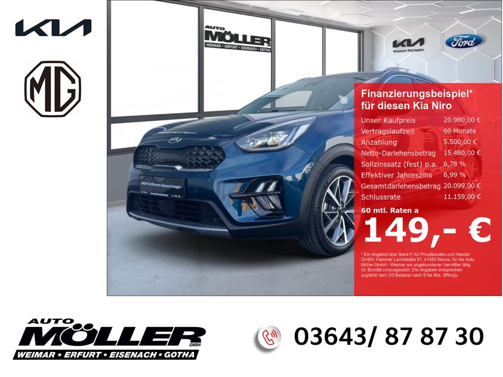 Kia Niro 1.6 HYBRID Spirit Panodach Kamera Navi Totw