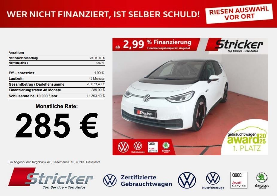 Bild des Angebotes Volkswagen ID.3 Max 150/58 285,-ohne Anzahlung Top-Sport Pa