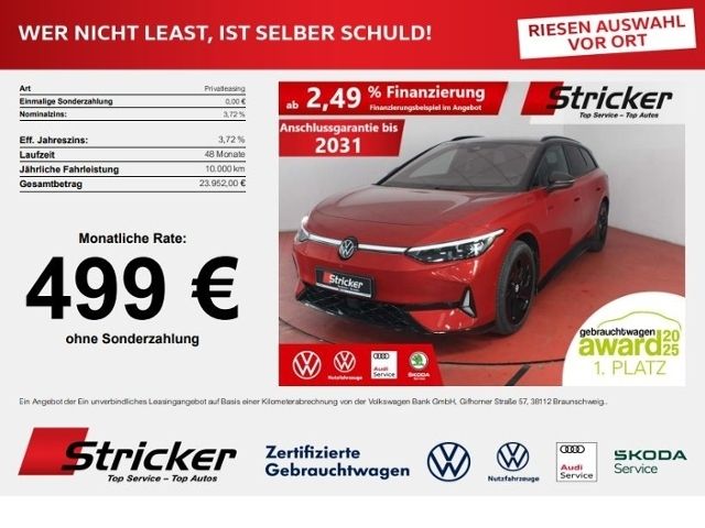 Bild des Angebotes Volkswagen ID.7 GTX Tourer 250/86 499,-ohne Anzahlung H&K A