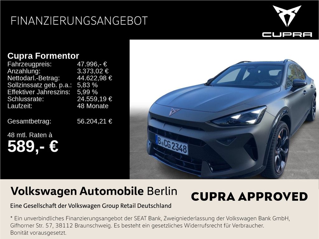 Bild des Angebotes Cupra Formentor 1.5 e-HYBRID DSG VZ Extreme Pano Navi
