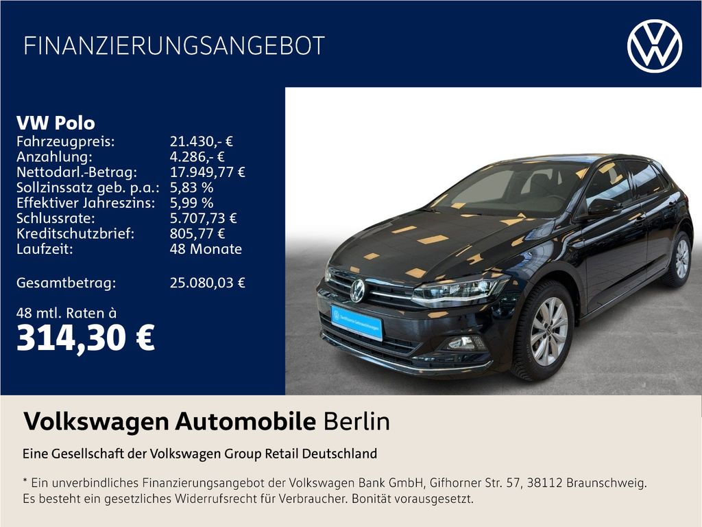 Bild des Angebotes Volkswagen Polo Highline 1.0 TSI DSG Navi LED PDC App-Conne