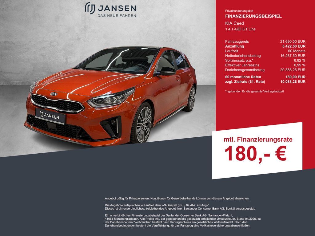 Bild des Angebotes Kia Ceed 1.4 T-GDI GT Line
