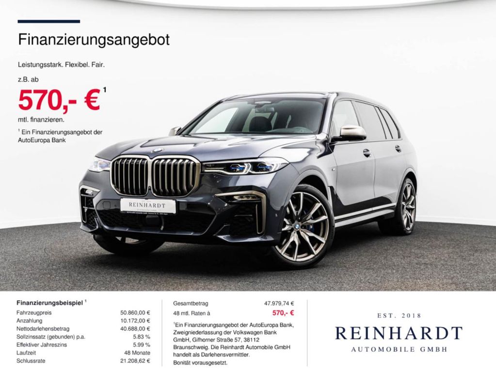 Bild des Angebotes BMW X7 M50i SHADOW 22Z./ACC/HuD/PANO/EINZELSITZE/B&W