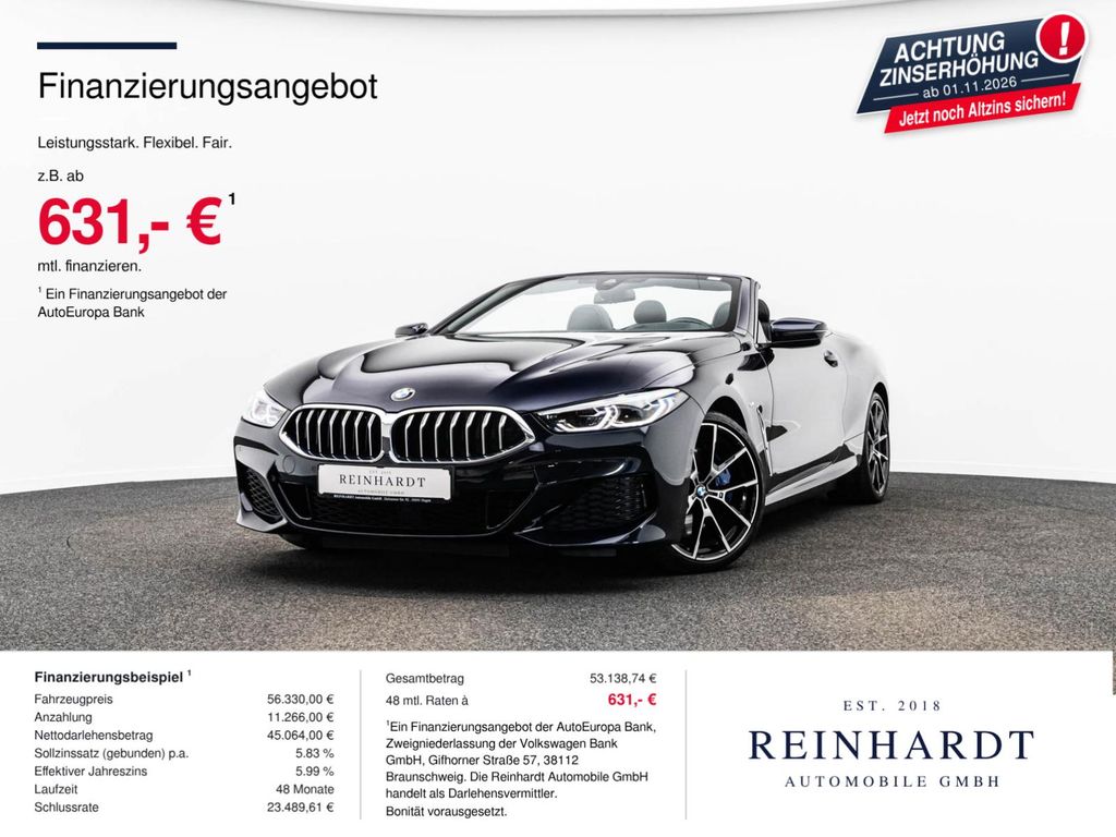 Bild des Angebotes BMW 840i CABRIOLET xDRIVE M SPORT LED-AD/SPORT-AGA