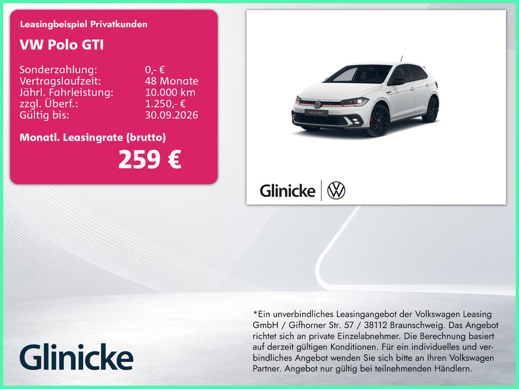 Bild des Angebotes Volkswagen Polo GTI 2,0 l TSI 152kW 7-Gang-DSG*Matrix*RFK