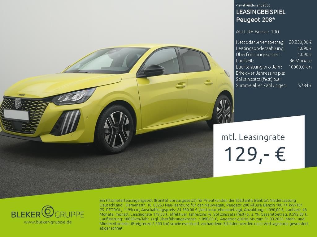 Bild des Angebotes Peugeot 208 ALLURE Benzin 100