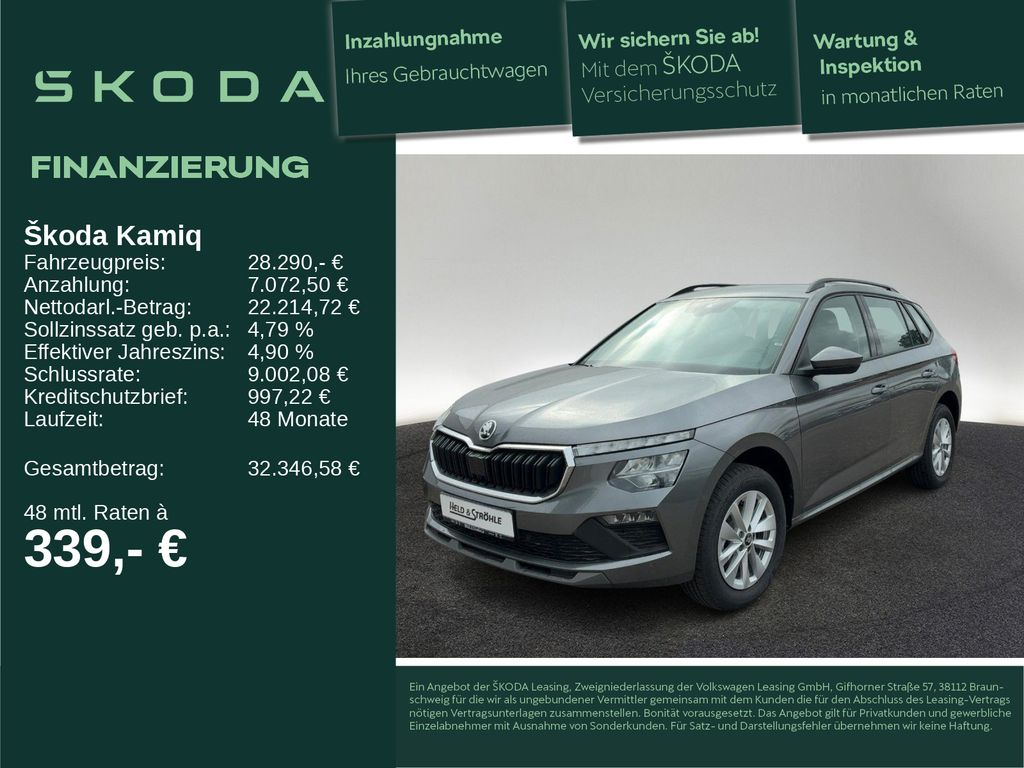 Bild des Angebotes Skoda Kamiq Selection 1,0 TSI 85 kW DSG R-KAM NAV SHZ