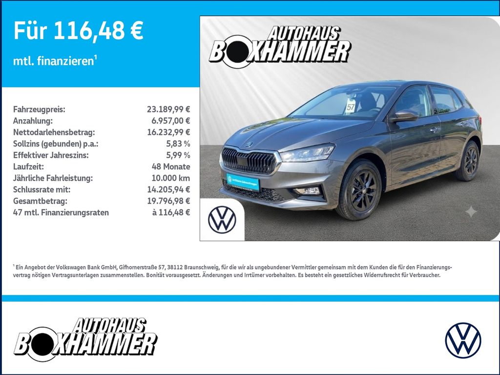 Skoda FABIA 1,0 TSI DSG Selection RÜCK.KAM+SHZ+SMART.L