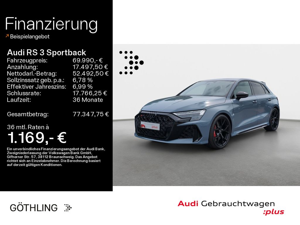 Bild des Angebotes Audi RS 3 Sportback 294 kW S tronic *Matrix*HUD*SONOS