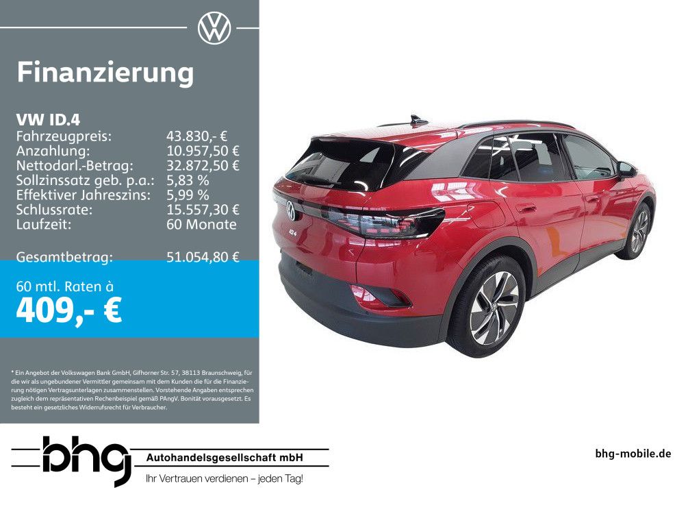Bild des Angebotes Volkswagen ID.4 Pro 210 kW (286 PS) 77 kWh 1-G-Auto
