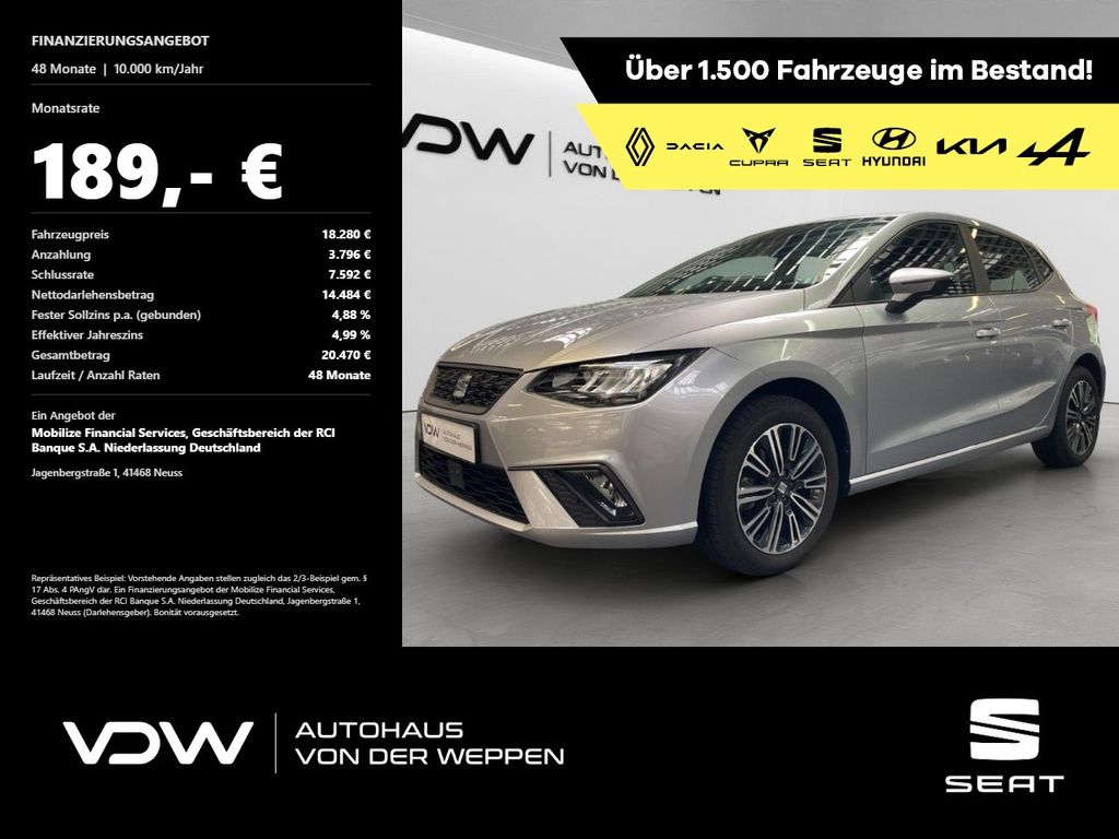 Bild des Angebotes Seat Ibiza Style Ed.1.0 TSI Aut. Navi, Klima, PDC hi.
