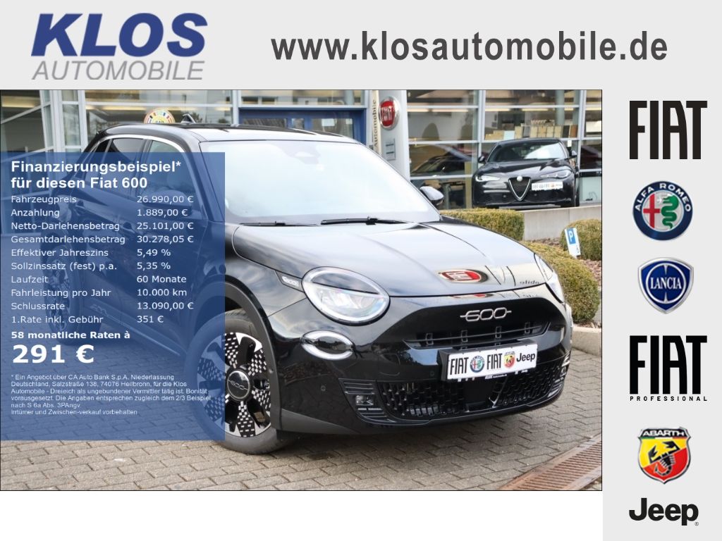 Bild des Angebotes Fiat 600 HYBRID LA PRIMA 1.2 110 PS DCT6 LED NAVI KAM